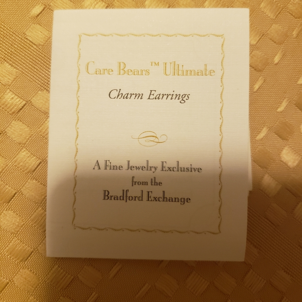 Bradford exchange 24k plated care bear earrings